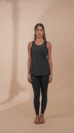 Loose Fit Tank Top- Black