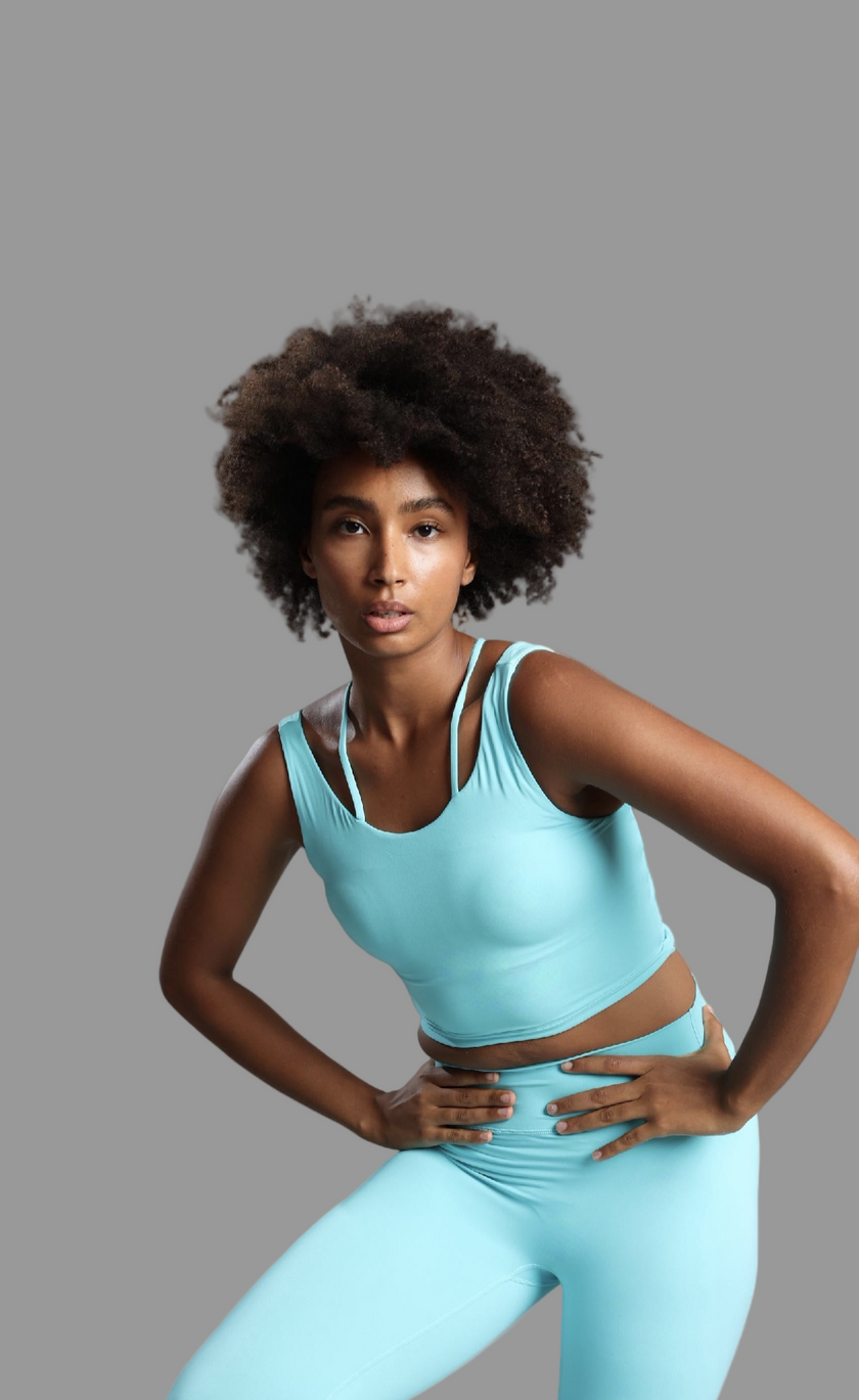 Twist Cutout Top - Crystal Blue