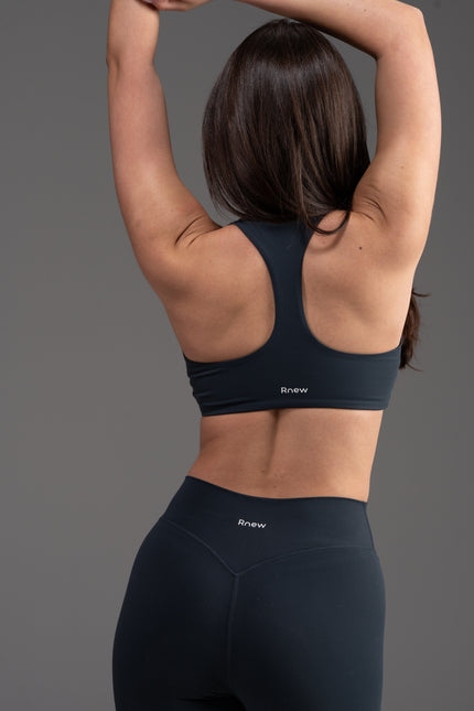 Soft Active Bras in Blueberry