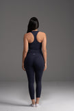 Soft Active U-Neck Top In Navy Blue