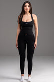 Soft Active V-Waist Pockets Legging in Black