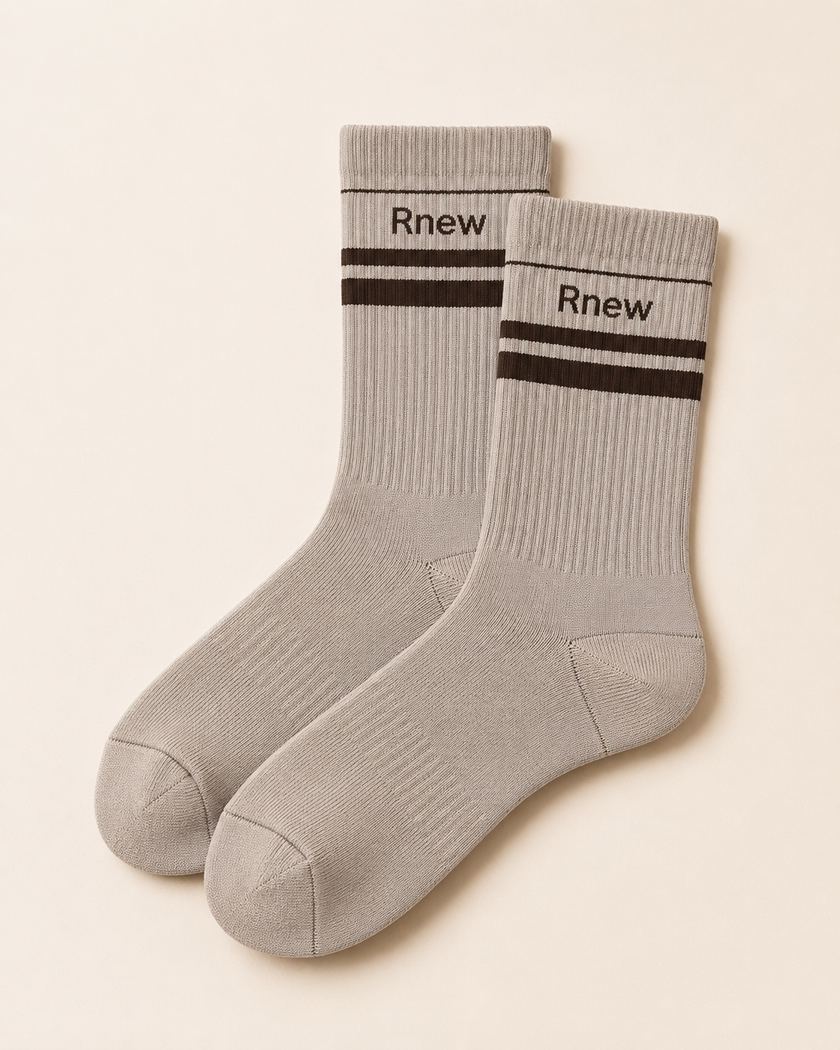Sport Stripe Socks- Beige/Brown                             Coming Soon